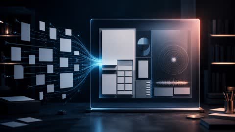 ภาพปกเชิงแนวคิดสำหรับบทเรียน สอนใช้ Gemini Deep Research + Canvas | หาข้อมูล เขียนรายงาน สร้างเว็บ Infographic และ Podcast ฟรี!